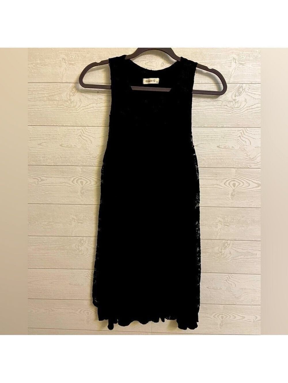 Ginger G Women’s Black Lace Sleeveless Dress Size L